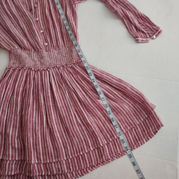 Rails Linen Blend Jasmine Lucia Stripe Mini Dress Size Small - Picture 7 of 11